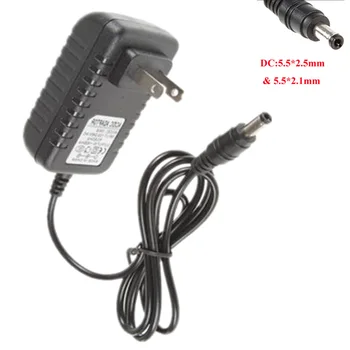Must 1M 10V 1.0 1.5 A-Ameerikas universaalne DC electronic Laadija 100/240V AC DC 5.5*2.5 mm & 5.5*2.1 mm USA 2 Sõrmed Power Adapter