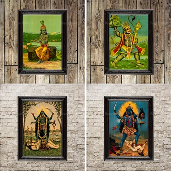 Hinduism, Shiva, Hinduism Retro, Hindu Jumal Lõuendile Maali Usuliste Plakatid ja Pildid elutuba Home Decor Wall Art