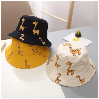 Uute Laste Kalamees Müts Summer Müts loomade Trükkimine Puuvill Kopp Müts Tüdrukud Poisid Panama Murra Tüdrukud Päike Müts hulgimüük