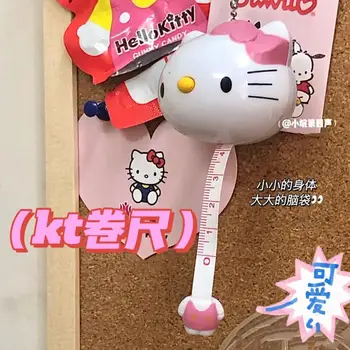 Kawaii Sanrio Tarvikud Mõõdulint Hello Kittys Armas Ilu Mõõtmine Rind Piht Puusad Valitseja Teleskoop Valitseja Tüdruk Kingitus