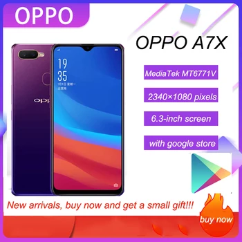 Ülemaailmse Firmware Oppo A7X mobiiltelefoni Helio P60 Android 8.1 6.3
