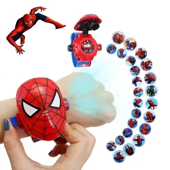 Disney Marvel Spider Man Kellad 17 Stiili 3D Projektsioon Cartoon Superkangelased raudmees Digitaalse Kellad, Laste Mänguasi Sünnipäeva Kingitus