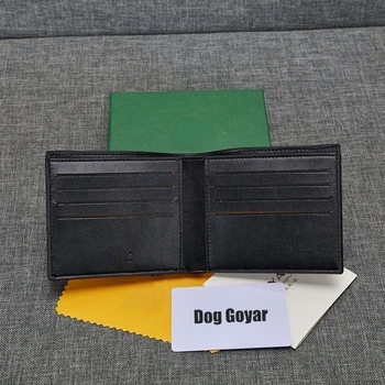 Koer Goyar Koer kaardi omanik lühike taskud mõeldud meeste ja naiste naiste nahast mitme pesa taskud luksus kott naine Rahakott