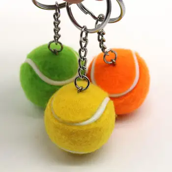 Võtmehoidja Pehme Armas Flokeerimisega Mini Sport Tennise Palli Võtmehoidja Lapsed
