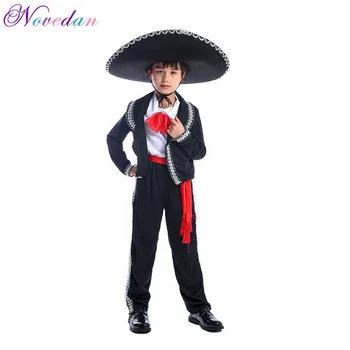 Halloween Mehhiko Mariachi Amigo Tantsu Kostüüm Lapsed Lapsed Poisid Cosplay Kostüümid Laste Päev Tulemuslikkuse peorõivad
