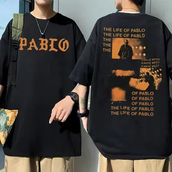 Kanye West Pablo Graafika Prindi Tshirt ELU PABLO T-Särk Suvel Meeste ja Naiste Hip-Hop Mood Liiga Lühikesed Varrukad Tees