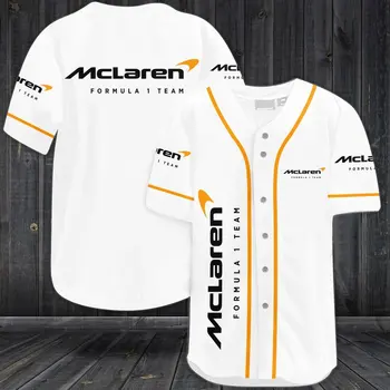 McLaren F1 Meeskond Valge Särk 3D Print Vormel-1 Jersey Suvel Mehed Naiste Uued Vabaaja Mood Pesapalli Särgid Streetwear Top Jersey