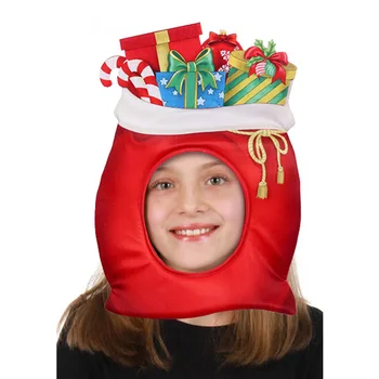 Roleparty jõulupidu dekoratsioon uudsus mittekootud trükitud jõulukingiks Mütsi Täiskasvanutele