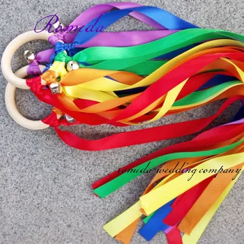 100tk/palju Rainbow Värvi Plekk lindi Waldorf Lindi Bell Käsi Lohe Mänguasi Birthyday Pool Soosib