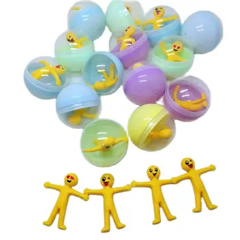 10pc/palju 45mm läbimõõduga plastikust värvi pallid kapslid mänguasjad sees mini nukud, mänguasjad juhuslikult mix masin