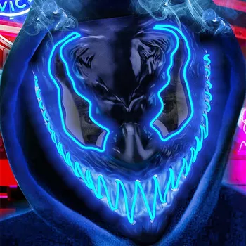 Marvel Venom Halloween Mask Hirmutav Led süttib Mask Valgustus Režiimid Festival Cosplay Kostüüm Maskeraad