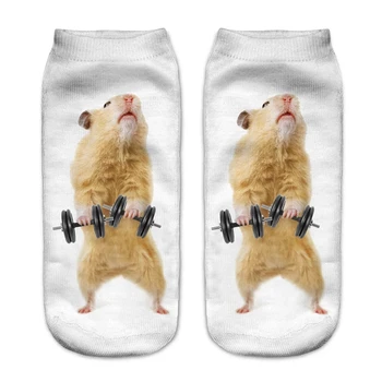 Mood Loomade Sokid 3D Trükitud Naljakas Kawaii Naiste Armas Lemmikloomad Fitness Hamster Sokken Palju Stiil Lahe Dropship