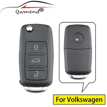 QWMEND jaoks VW Key Shell Auto Serveri Võti Fob puhul Volkswagen Phaeton Touareg 2002-2010 Smart Auto Key Shell 3+1 4 Nupud