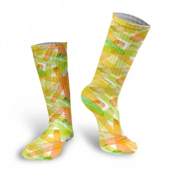 3D-Printimine Akvarell Puuvillased Sokid Naistele, Unisex Kõrge Kvaliteet Kõrge Pahkluu Prindi Sokid Suvi Sügis Naljakas Puuvillased Sokid