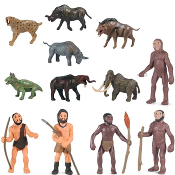 Uus Vana-Loomad Inimese Evolutsiooni Ajalugu Näitab Kujukeste Mammoth Australopithecus Et Caveman Mudelid Kid Hariduslik Mänguasi