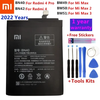 Originaal Aku BN40 BN42 BM49 BM50 BM51 Jaoks Xiaomi Redmi 4 Pro Peaminister 3G RAM 32G ROM Väljaanne Redrice 4 Redmi4 Mi Max Max2 Max3