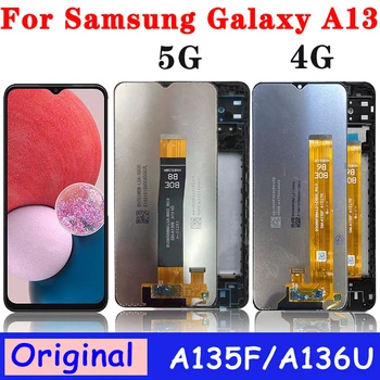 Originaal Samsung Galaxy A136 Ekraan A13 5G SM-A136B A136U Assamblee Samsung A135 LCD-A13 4G Ekraani SM-A135F Ekraan