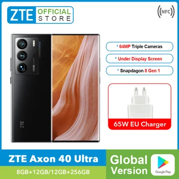 Globaalne Versioon ZTE Aksoni 40 Ultra 5G Nutitelefon Jaotises Kuva Kaamera 120Hz Paindlik Kaardus Ekraan Snapdagon 8 Gen 1 65W Eest