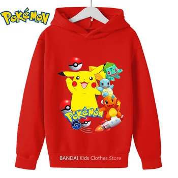 Pikachu Laste riided Pokemon Topp, lapsed, riided, tüdrukute Dressipluus Poistele topp Riided teismelised Pokémon beebi riided