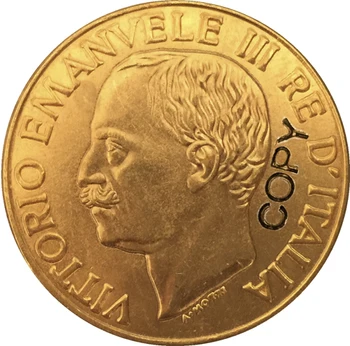 24-K kullatud 1923 Itaalia 100 Lire müntide koopiad