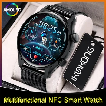 2022 Uue NFC Mehed Smart Watch 390*390 HD Ekraanil kuvatakse Alati Kellaaeg Bluetooth Kõne IP68 Veekindel Smart Watch Android ja IOS
