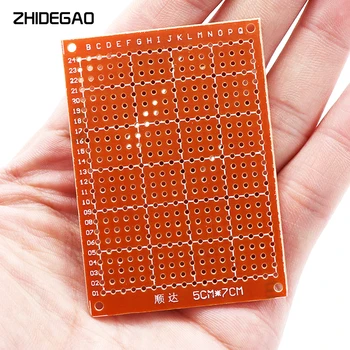 ZHIDEGAO 5tk 5x7cm 5*7 uus Prototüüp Paber Vask PCB Universaalne Eksperiment Maatriks trükkplaadi