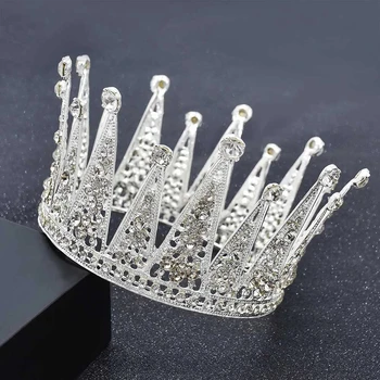 Mood Luksus Pruudi Crystal Crown Pulm Ring Crown Juuste Aksessuaarid Tüdruk Sünnipäev Crown Princess Tiara Juuksed Tarvikud