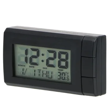 Auto LCD Digitaalne Ekraan Kell Elektrooniline Kell, Auto Kaunistused isekleepuvad Auto Watch Termomeetri näidik