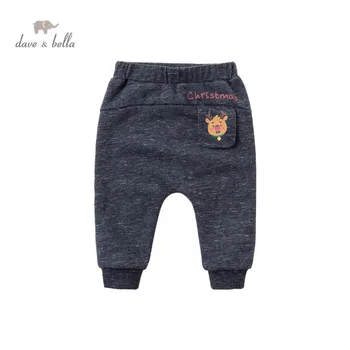 DBX15379 dave bella talvel beebi poistele püksid baby mood cartoon taskud, püksid laste kõrge kvaliteediga püksid