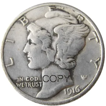 USA Elavhõbe Peenraha 1916 P/S/D hõbetatud Koopia Mündid