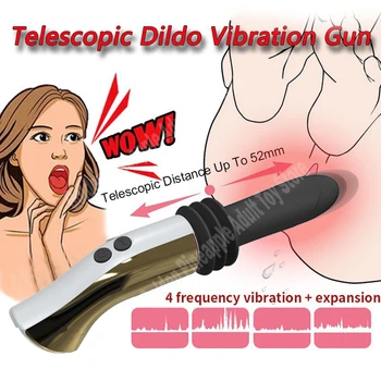Naine Automaatne Sex Machine Teleskoop Dildo Vibraator Sex Mänguasjad, Naiste G-spot Vajutame Massager Ülestõstetav Vibraator Dildo