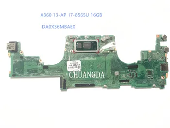 L37638-601 HP GENOTSIID X360 13-AP Sülearvuti Emaplaadi DA0X36MBAE0 REV: E W/ i7-8565U 16GB RAM Töötab Testitud
