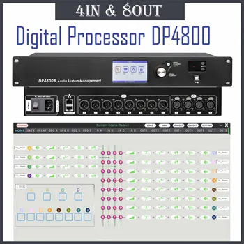 LCZ AUDIO DP4800 Digital Audio Processor Professional DSP Süsteem Kõlar 4In 8Out USB / WIFI / RS485 Toetada 85V-260V