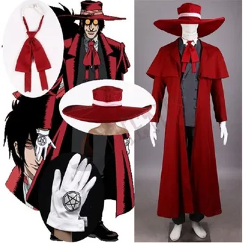 HELLSING Anime Alucard Vampire Hunter Kohandatud Cosplay Kostüüm Ülim Vampiir Halloween Cosplay Kostüüm Täielik Komplekt, Custom Made