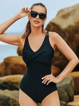 Vintage Must Naiste Ujumisriided 2022 Ühes Tükis Naiste Ujumistrikoo V Kaela Bodysuit Beach ujumispüksid Salendav Naiste Monokini