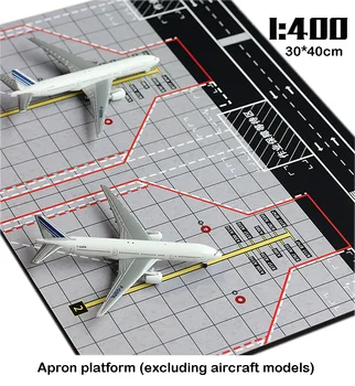 kääbus 1:400 Lennujaama Lennukite perrooni Näitus Platvorm Dual istekohti woodiness 40*30 cm