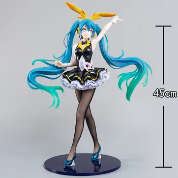 45cm Suur Figuriin Hatsune Miku Mu Kallis Jänku Ver. 1/4 Mõõtkavas Trükitud Joonis MX Projekti Diva Arcade Pakendada