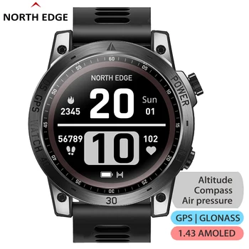 PÕHJA-SERV 2023 Uus GPS Watch Meeste Spordi Väljas Vaadata HD AMOLED Ekraan 50M ATM Kõrgusemõõtja, Baromeeter Kompass Smart Watch Meestele