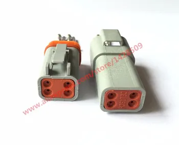 20 Set 4 Pin Emane Ja Isane Veekindel Elektri-Wire Plug Connector Deutsch Täiustatud Tihend Kahaneb Boot Adapter DT06-4S DT04-4P