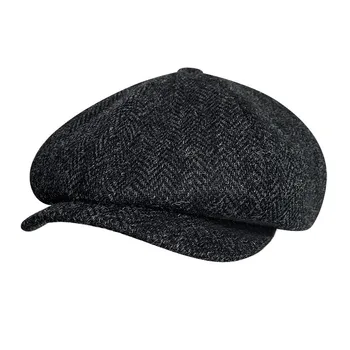 Puhas Vill Uus Meeste Brändi Talvel Kõrge Kvaliteediga Must Newsboy Mütsid Kalasaba Octagon ühise Põllumajanduspoliitika 2021 Naiste Gatsby Korter Müts BJM39