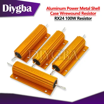 100W Aluminum Power Metal Shell Juhul Muudetava takistusega Takisti 0.01~100K 1 2 3 5 6 8 1K 10K 100K 220 oomi DIYGBA RX24 vastupanu