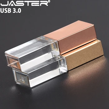 JASTER USB 3.0 Crystal Pen Drive Silver USB Flash Drive 4GB 8GB 16GB 32GB 64GB Must Flash Kaart Ketta Kuldne Flash mälupulk
