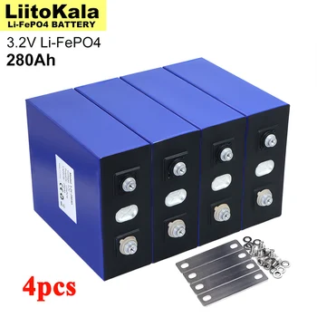4tk Liitokala 3.2 V 280Ah lifepo4 akut DIY 12V 24V jaoks elektriauto RV Solar Energy storage system maksuvaba